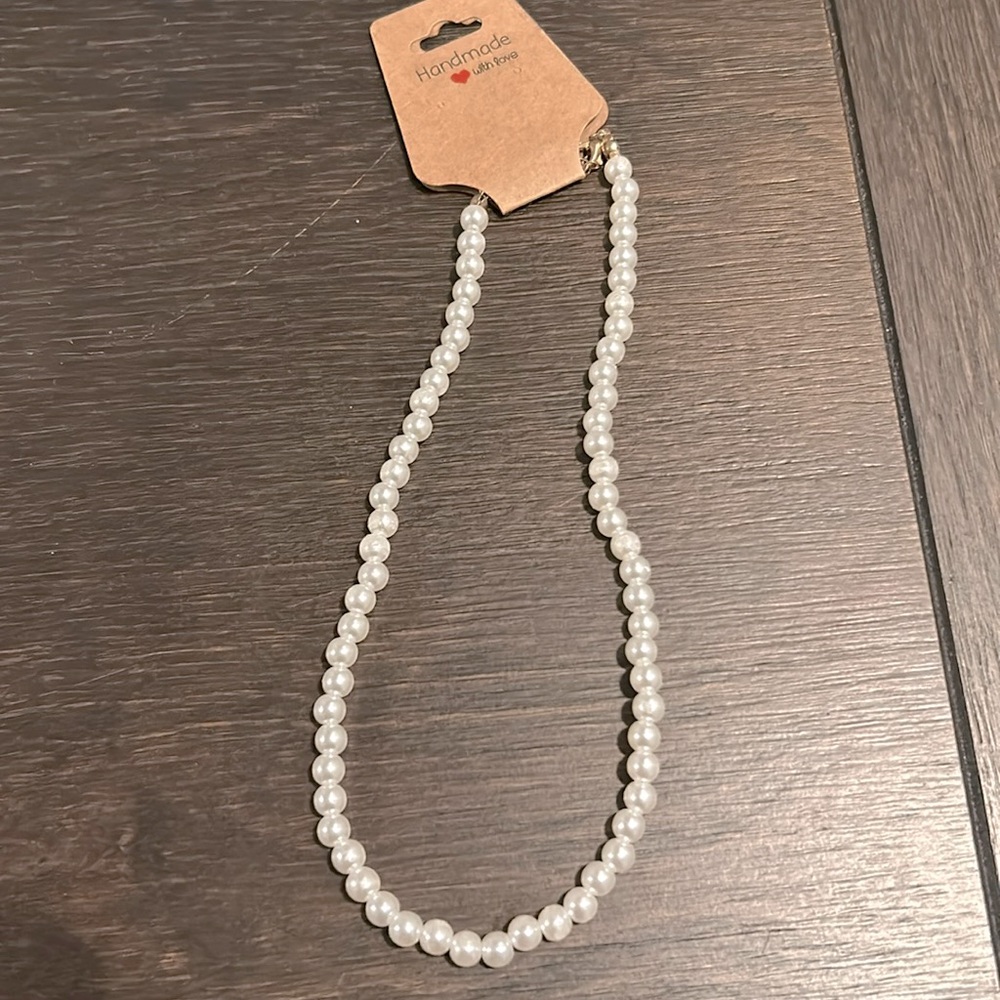 Fake pearl necklace